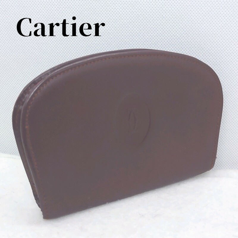 カルティエ　コインケース　小銭入れ　PVC×レザー　Cartier