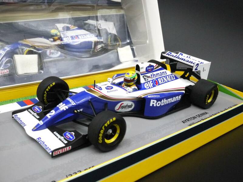 1:18 Minichamps ウィリアムズ FW16 パシフィックGP 1994 ロスマンズ仕様 A.セナ #2 メゾネットウイング TI英田 Senna Williams 限定BOX