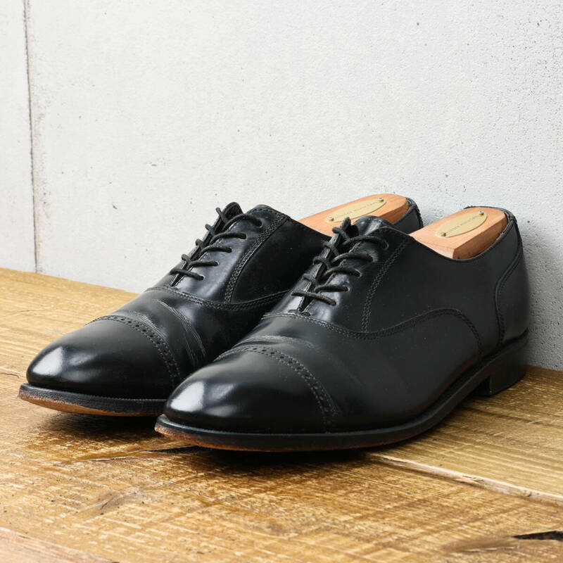 FLORSHEIMフローシャイム◆キャップトゥ レザーシューズ◆ブラック◆US8/26cm