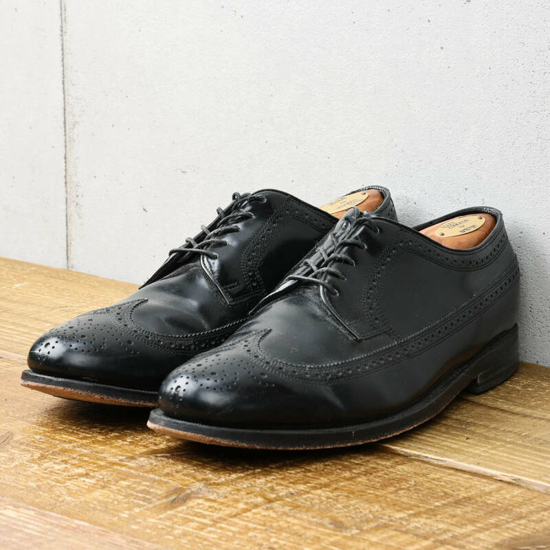 FLORSHEIMフローシャイム◆ウイングチップ レザーシューズ◆ブラック◆ US9.5/27.5cm