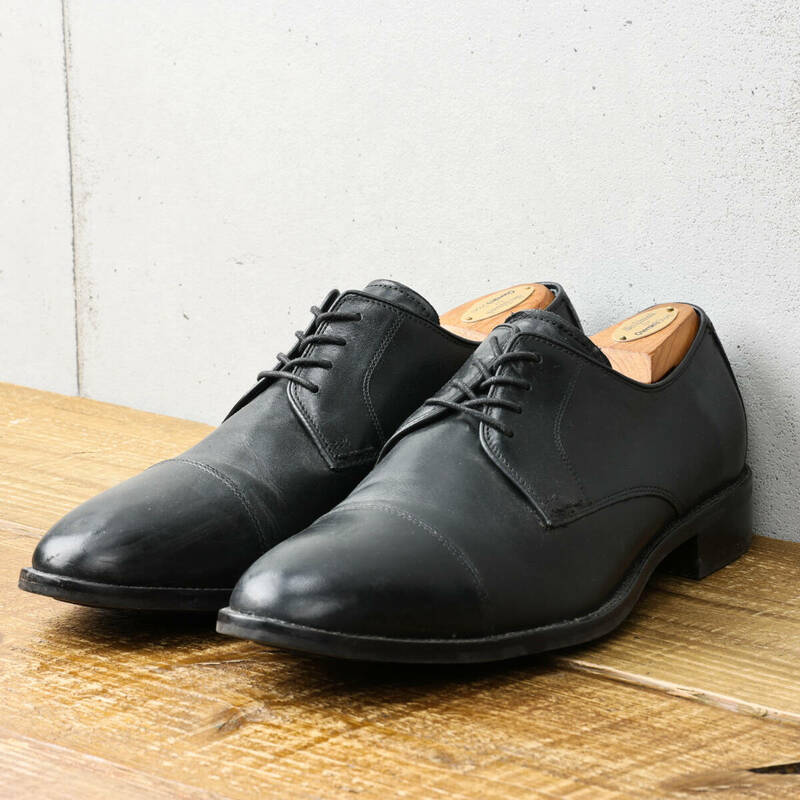 COLE HAANコールハーン◆キャップトゥ レザーシューズ◆ブラック◆US10.5/28cm