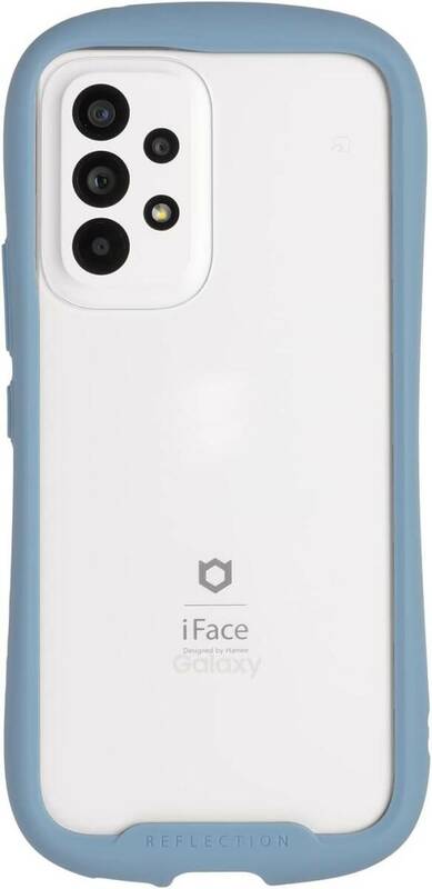 iFace Reflection Galaxy A53 5G 専用 ケース クリア 強化ガラス (ペールブルー)【スマホケース S