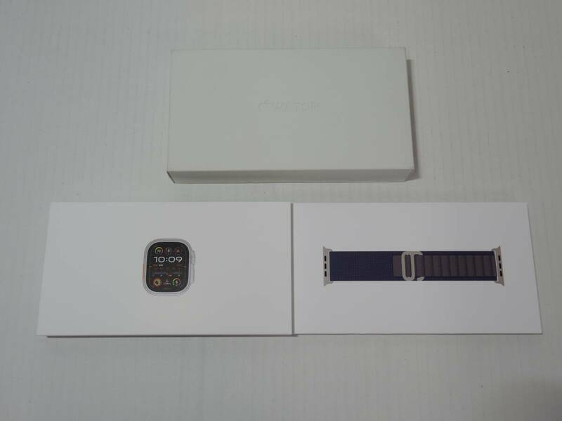 1056657C★【内箱未開封】Apple AppleWatch Ultra2 49mm GPS+Cellular MERP3J/A チタニウムブルーケース/アルパインループバンドM アップル