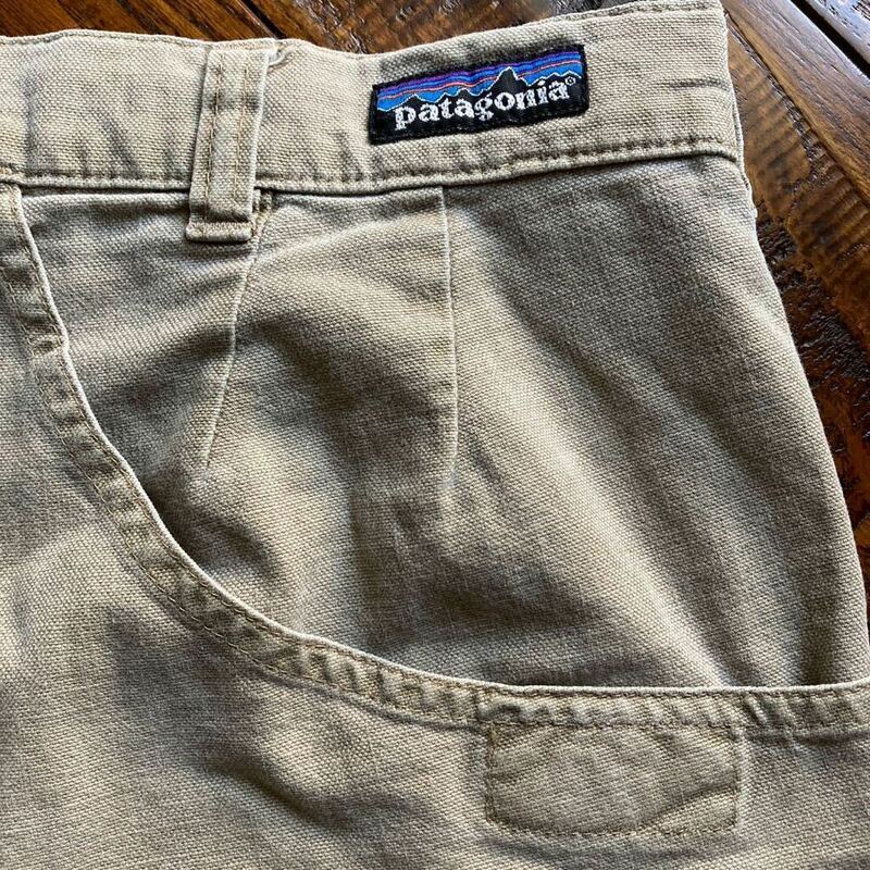 90s 旧タグ Patagonia パタゴニア オーガニックコットン スタンドアップショーツ ショートパンツ 短パン クライミングパンツ ベージュ 34