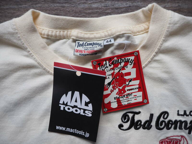 タグ付未使用 TEDCOMPANY テッドマンx MACTOOLS コラボTシャツ 44 ラッキーデビル
