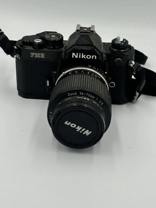 Nikon ニコン FM2一眼レフ フィルムカメラ Nikon LENS SERIES E zoom 36-72mm 1:35 シャッター確認済み
