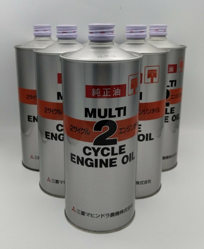 三菱農機　マルチ2サイクルエンジンオイル(25:1)1L缶×6本セット　純正　未使用品　サービス分類 FB　汚れ、錆び、ヘコミ有り