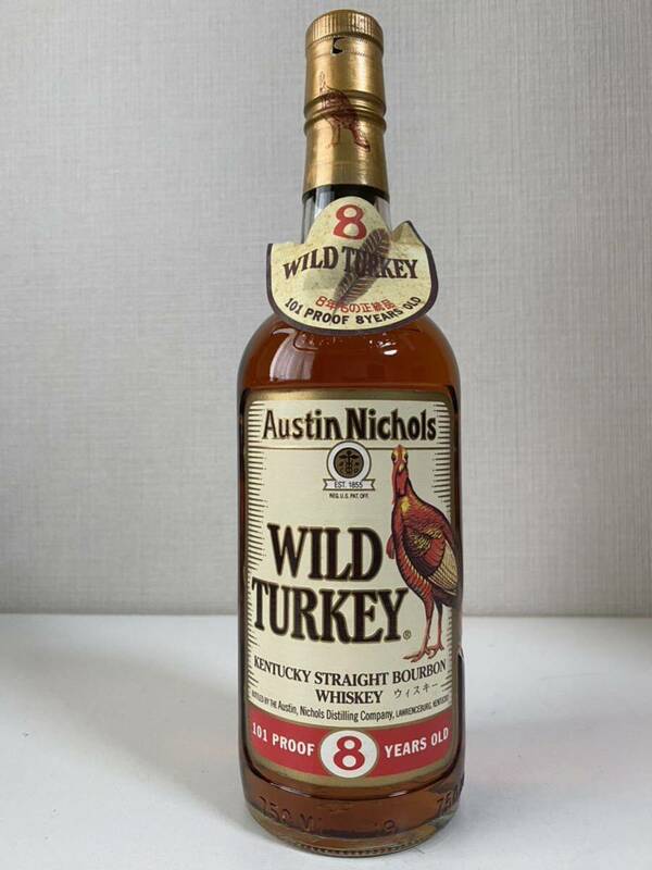 【古酒・未開栓】WILD TURKEY ワイルドターキー 8年 750ml 50.5% 旧ボトル 101PROOF バーボン ②