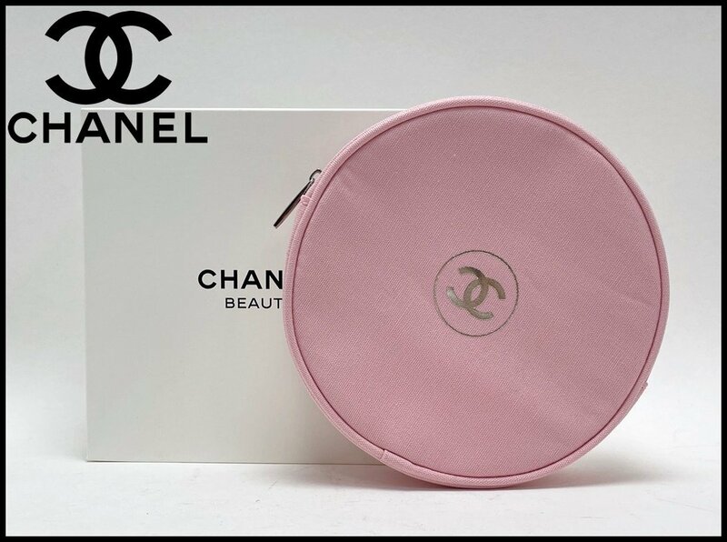 未使用 CHANEL BEAUTE コスメ ポーチ ノベルティ ロゴ ピンク シャネル ビューティー