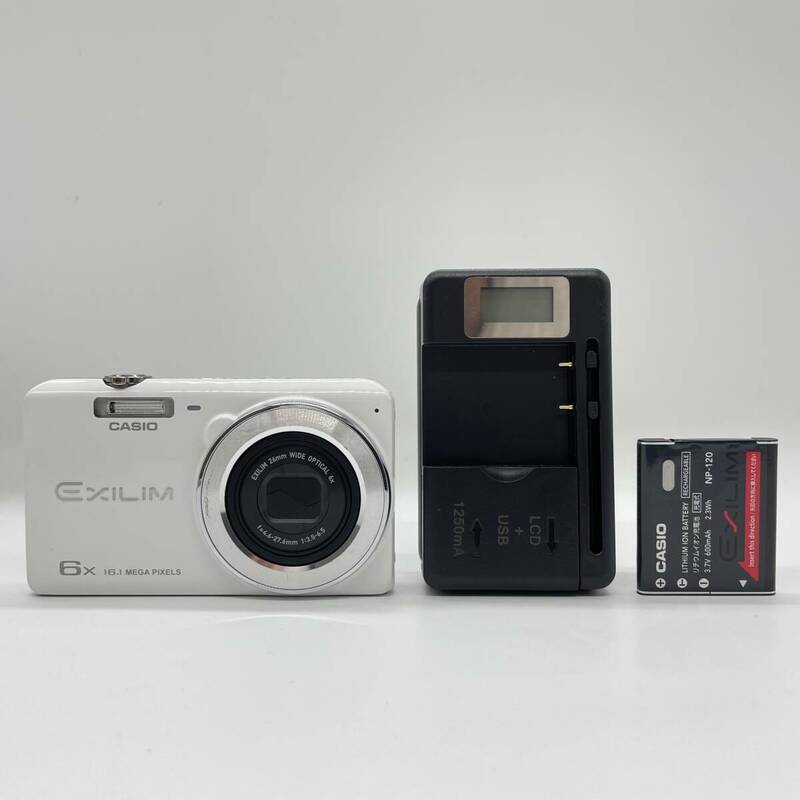 【動作確認済み】CASIO EXILIM EX-ZS26 WHITE コンデジ　デジカメ　デジタルカメラ　シャッター&フラッシュ動作OK