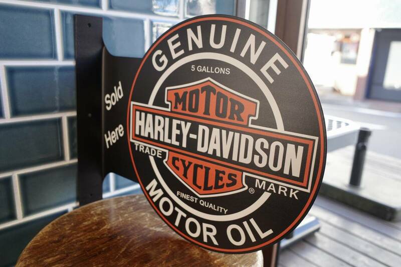 新品　Harley Davidson ハーレー　フランジサイン メタルサイン 看板 コーナー 世田谷ベース インテリア ビール カフェ バー