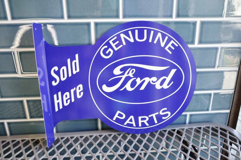 新品　FORD フォード　フランジサイン　メタルサイン　看板 コーナー 世田谷ベース インテリア　カフェ　北米　USDM トラック　アメ車