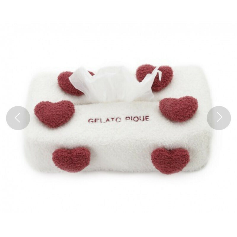 新品 ジェラートピケ ティッシュケース パウダーハート gelato pique