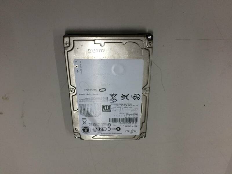 中古品 Fujitsu MHV2060BH PL 60GB S-ATA接続 現状品