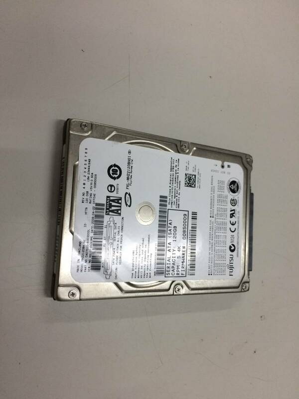 中古品 Fujitsu MHZ21200BH G2 120GB S-ATA接続 現状品