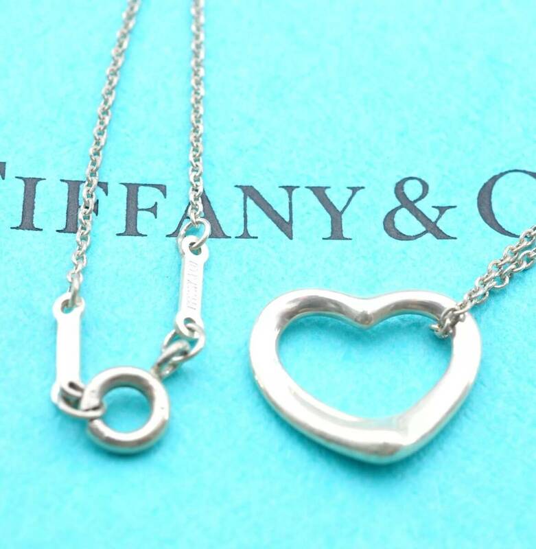 Tiffany & Co. ティファニー オープンハート PERETTI ペレッティ ネックレス スターリングシルバー925 銀 2.4g 3309