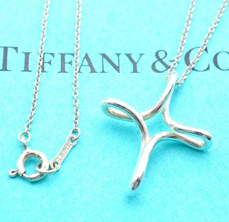 Tiffany & Co. ティファニー インフィニティクロス ネックレス PERETTI ペレッティ スターリングシルバー925 銀 3.4g 4443