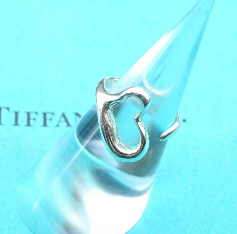 Tiffany & Co ティファニー オープンハート PERETTI ペレッティ リング 指輪 スターリングシルバー925 銀 サイズ50 4.0g 4035