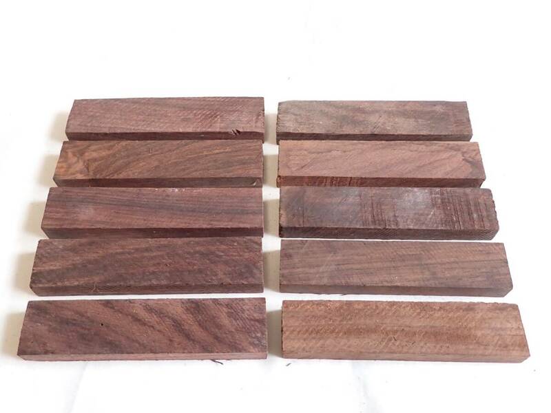 ☆　希少　インディアン・ローズウッド　Indian Rosewood　１０本セット　Set of 10　☆　Ｎｏ．０５８８０