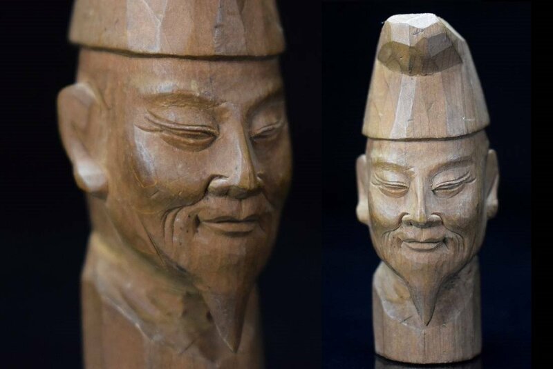 木彫 仏頭 頭像 時代 置物 仏教美術