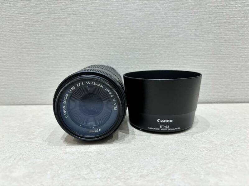 M4336　Canon キャノン EFS 55-250mm 1:4-5.6 IS STM ZOOM LENS 一眼レフカメラレンズ 綺麗品！