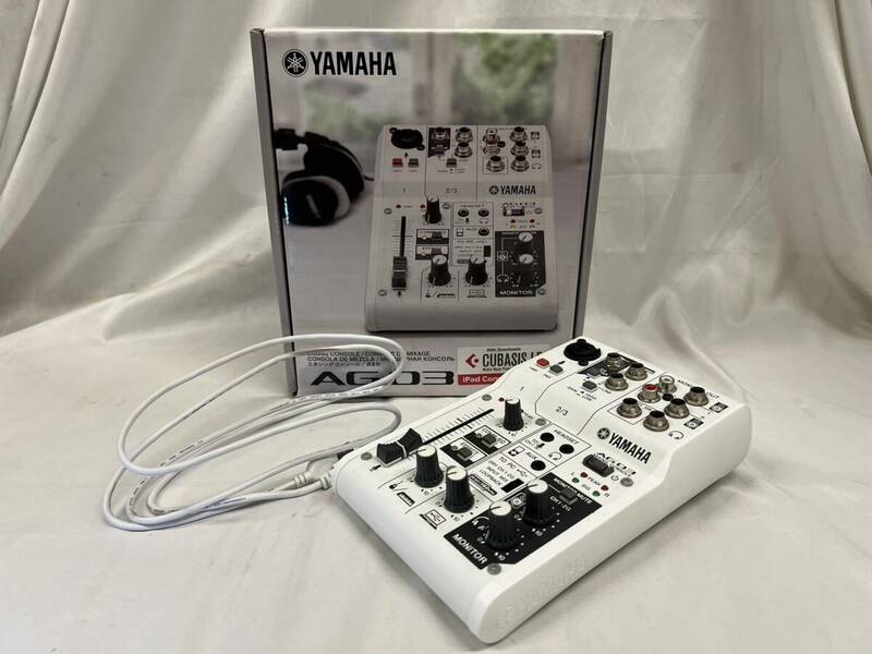 T6590 1円～ YAMAHA AG03 ヤマハ オーディオインターフェース 音響機材 ミキシングコンソール ウェブキャスティングミキサー 動作未確認