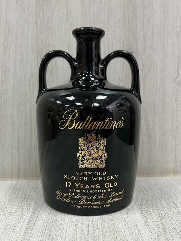 S 【未開栓】 Ballantines バランタイン 17年 ベリーオールド スコッチ ウイスキー 総重量 約1380g 陶器 黒 750ml 43％ 洋酒