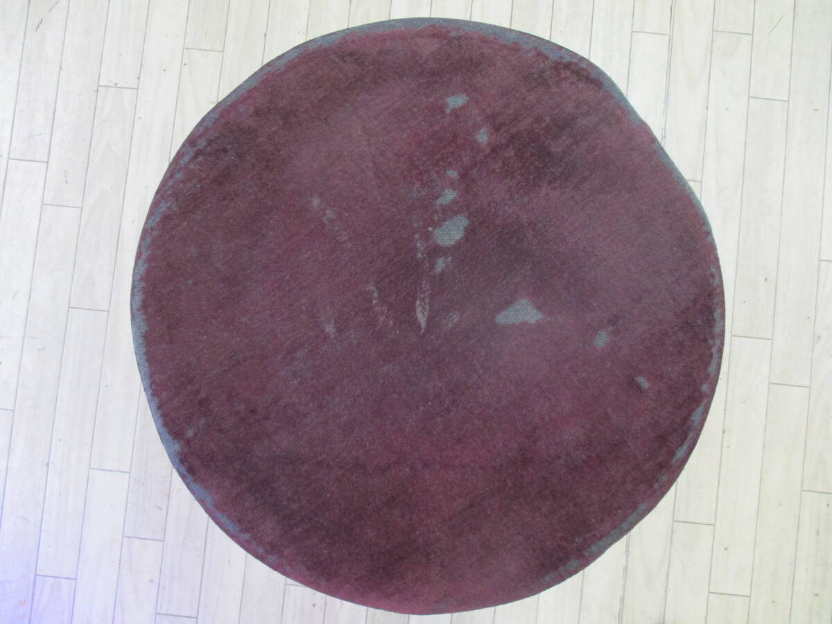 ピアノ用高低自在丸椅子/カバー付中古