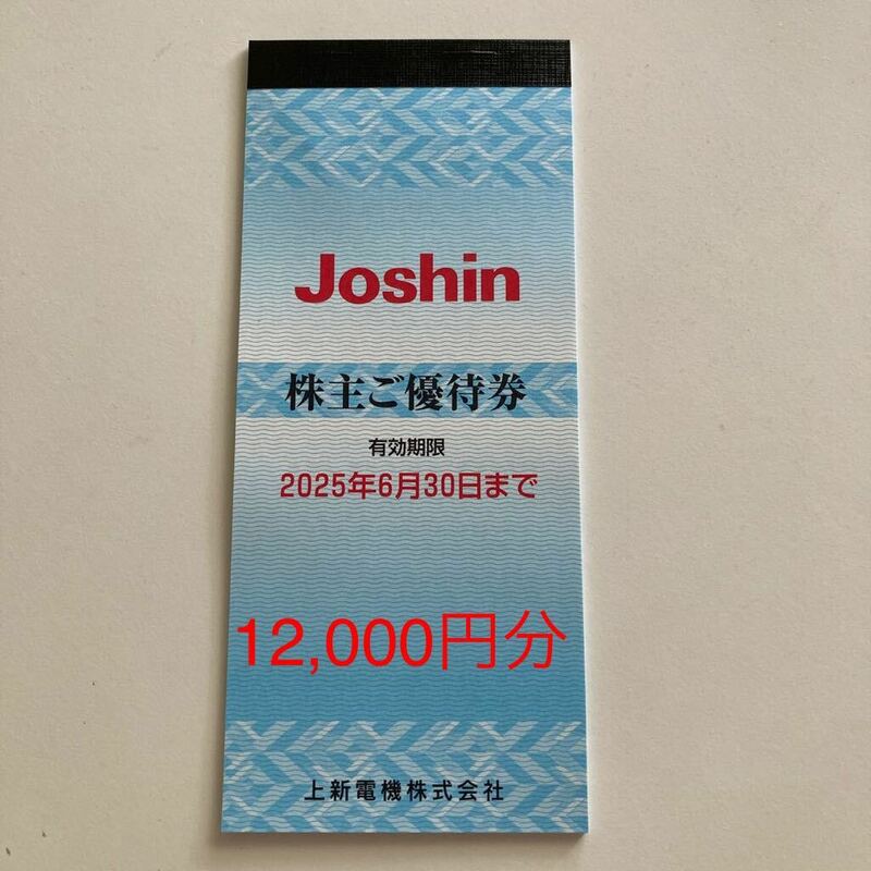 【即決あり】上新電機 Joshin ジョーシン 株主優待券 12000円分