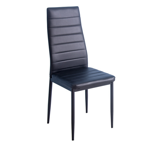【ブラック　1脚】ダイニングチェア 椅子 イス レザー　食卓椅子　レトロ モダン 北欧 コンパクト リビングチェア 