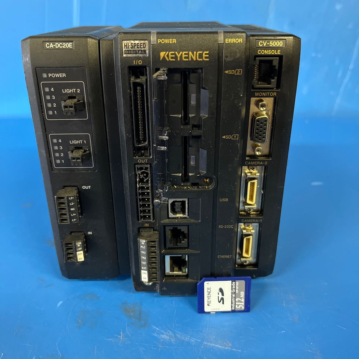  KEYENCE CA-DC20E/ CV-5000 画像処理システム 