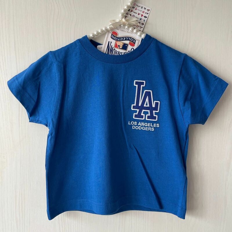 未着用 MLB ドジャース 半袖 Tシャツ キッズ 100 ライセンス ブルー