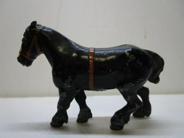 1930～40年代 ヴィンテージ 英国製 乗馬馬のオブジェ (LEAD製) ミニチュア玩具/ジオラマ玩具/古玩具