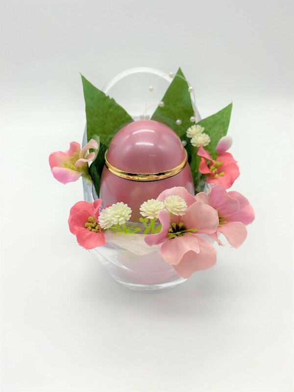 【三枝堂】 新品 　ミニ骨壺　チェア付き　「ココ」　ピンク　☆送料は当社負担☆　展示品の為現品限りの商品です