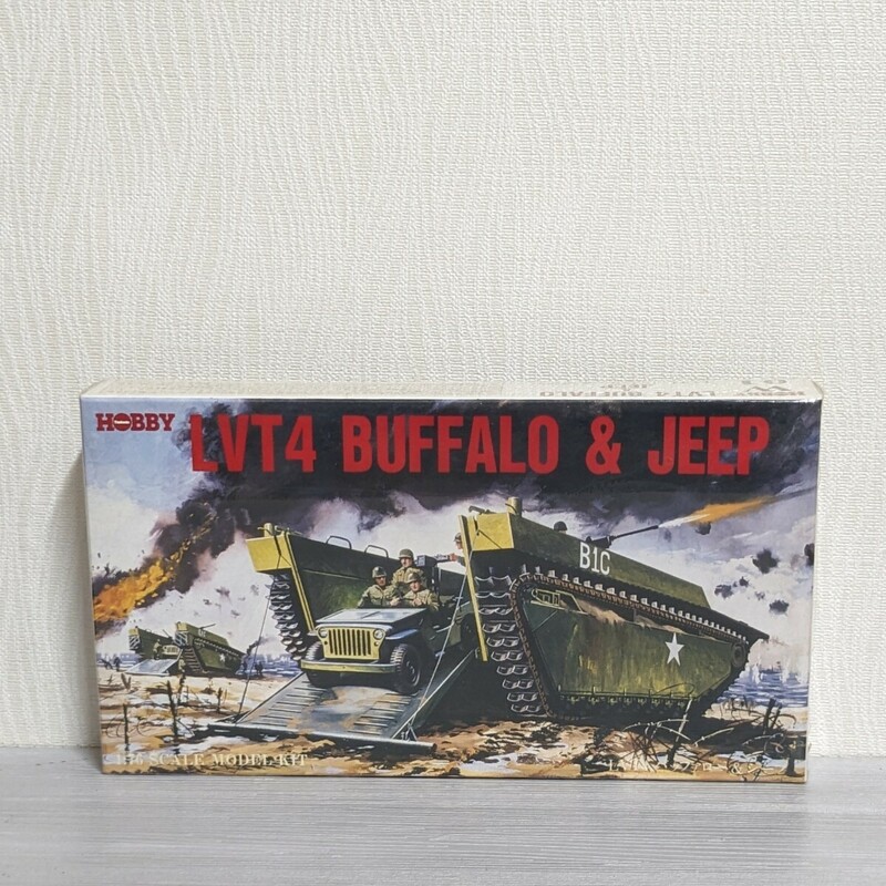 【未開封】 1/76 アメリカ軍 LVT4 BUFFALO ＆ JEEP バッファロー ジープ プラモデル 第二次世界大戦 水陸両用 上陸車両