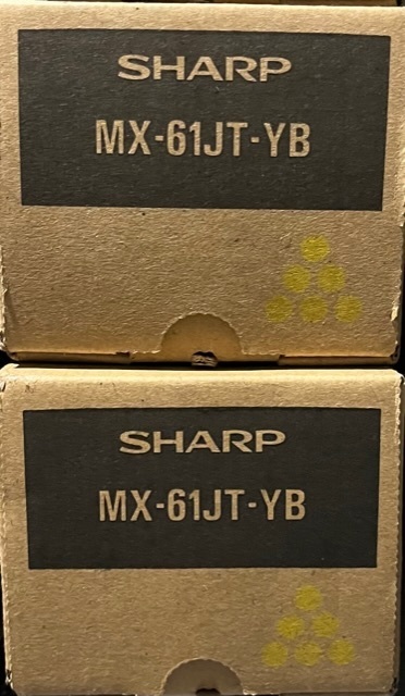 即決　送料無料　シャープ　SHARP トナー　イエロー　MX-61JT-YB　2本セット　未使用