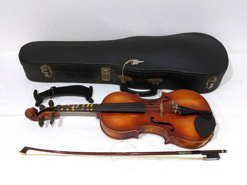 【430H】1円～ KISO SUZUKI VIOLIN 木曽鈴木バイオリン No.130 Size1/2 Anno1976 ヴァイオリン 弓 肩当て ハードケース付き 楽器 弦楽器