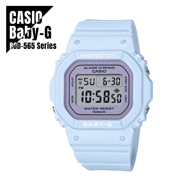 国内正規品 CASIO カシオ Baby-G ベビーG BGD-565 シリーズ フラワーカラー BGD-565SC-2JF ブルー 腕時計 レディース ★新品