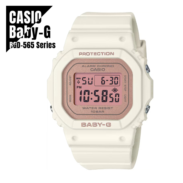 国内正規品 CASIO Baby-G ベビーG BGD-565 シリーズ フラワーカラー BGD-565SC-4JF ペールピンク×ベージュ 腕時計 レディース ★新品