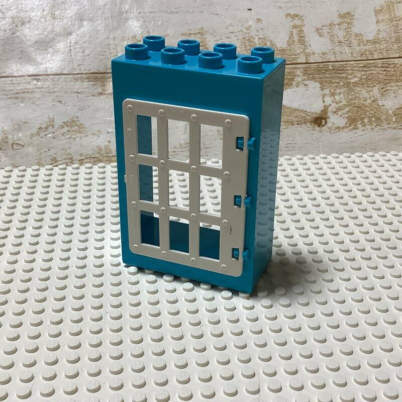 ☆6　レゴ　デュプロ　ドア　柵　檻　窓　パーツ　水色　純正　LEGO　duplo 　送200円～