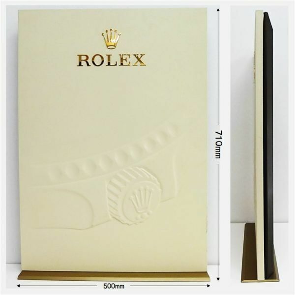 ロレックス ディスプレイ スタンド 大型室内看板 販売店用 希少品 ★ ROLEX ケース 箱 冊子タグ 腕時計スタンド ノベルティ 非売品 1930-01