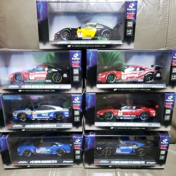 激レア BUGZEES 1/32 2009 SUPER GT R35 GT-R 7台セット 美品