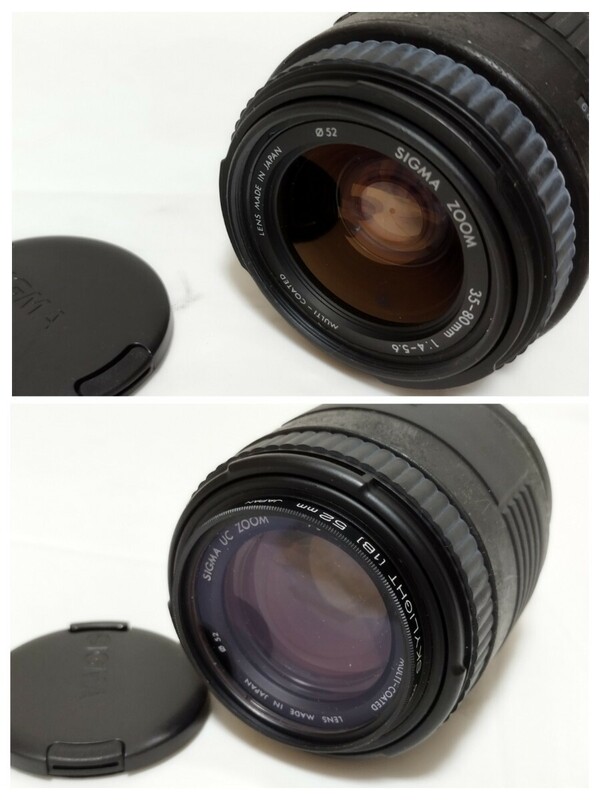 ●SIGMA●シグマ●MULTI-COATED●35-80mm 1:4-5.6●70-210mm 1:4-5.6●カメラレンズ●レンズ●