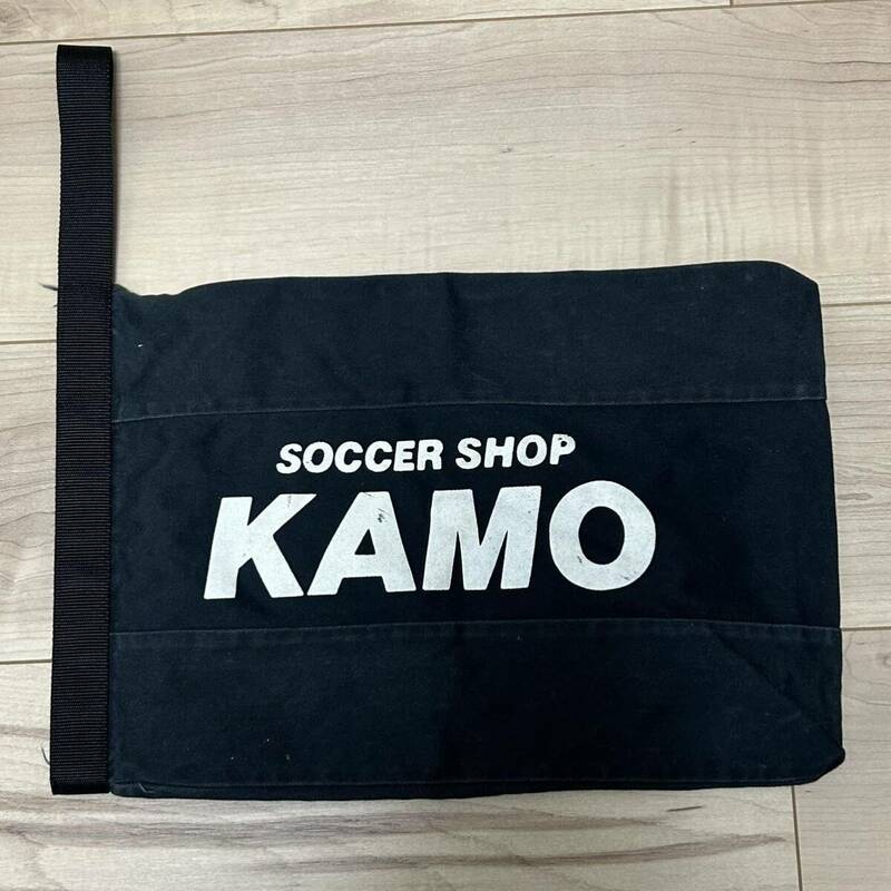 格安スタート！SOCCER SHOP KAMO オリジナルシューズケース(ブラック) 中古品 サッカーショップ加茂 定番 布製