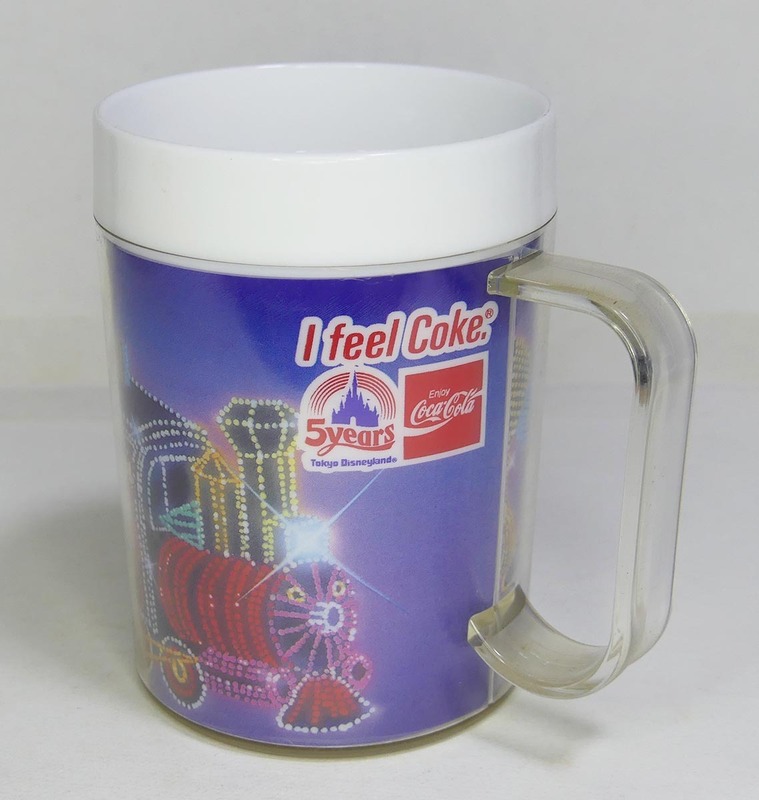 1988年 東京ディズニーランド 5周年記念 エレクトリカルパレードデザイン プラスチック製コップ コカ・コーラ■当時物