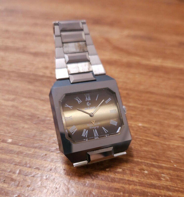 RADO ラドー BALBOA V バルボアV Cologny コロニー 手巻き 機械式 スクエア カットガラス メンズ 腕時計 純正ブレス ヴィンテージ 動作品