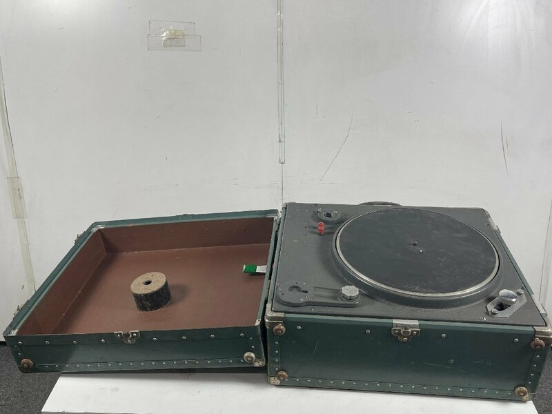 DENON RP-22-A 円盤再生機 円板 ターンテーブル レコードプレーヤー 1950年製 昭和 レトロ アンティーク 希少 日本電気音響 【ジャンク品】