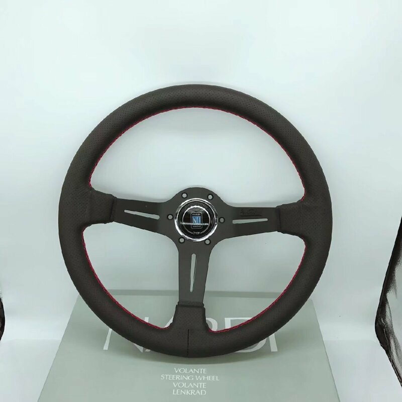 ナルディ クラシック スポーツステアリング BKレザー ポリッシュスポーク350mm（14インチ）NARDI ブラック FXP1_1