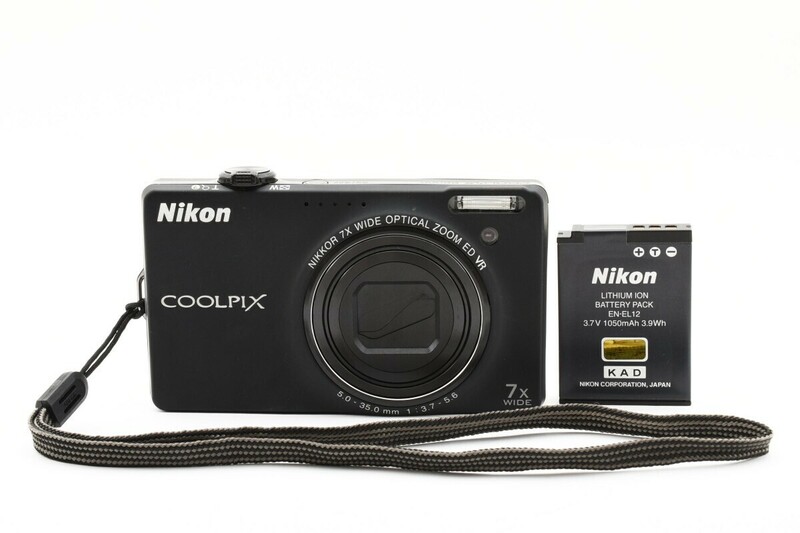 Nikon COOLPIX S6000 クールピクス デジタルカメラ ブラック NIKKOR 7X WIDE OPTICAL ZOOM ニコン ニッコール