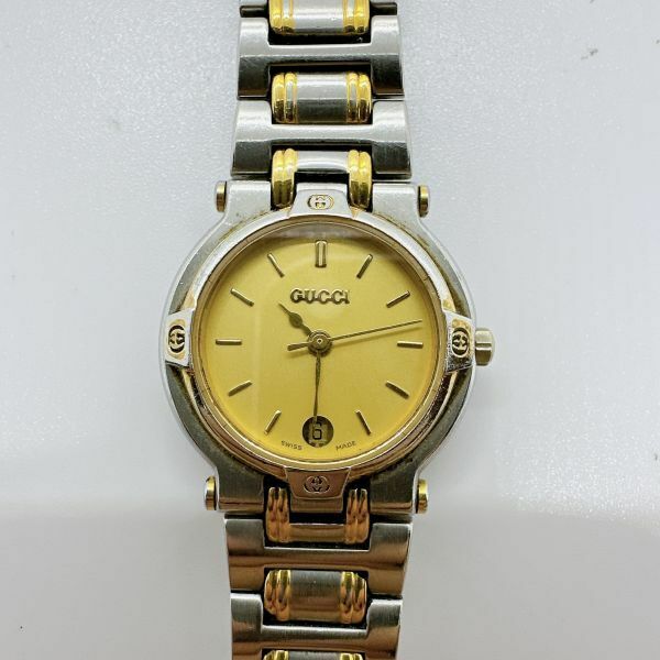 A2406-5-1 １円スタート クオーツ　良品　稼働品　GUCCI　グッチ　3000l　アンティーク　レディース腕時計　ゴールド
